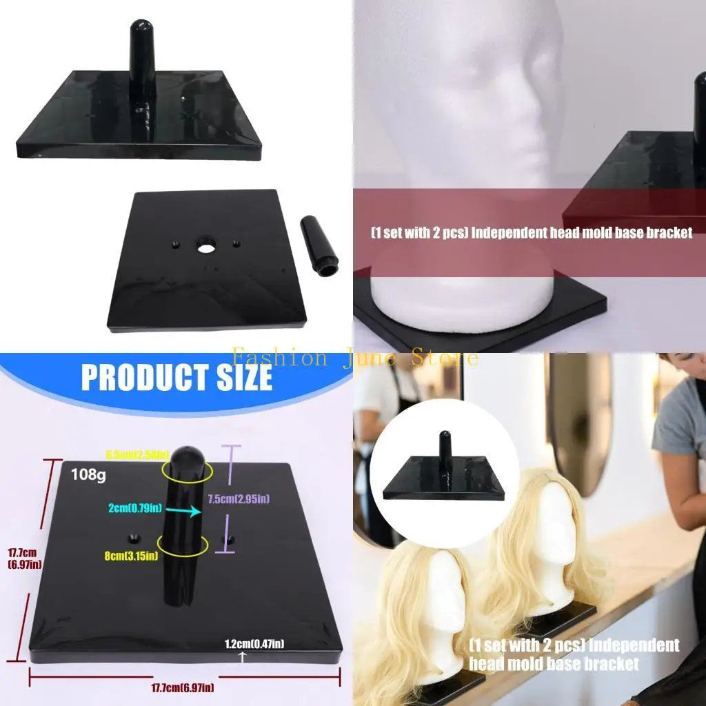 

N5KA 2 Pcs Head Form Display Trays Designed for Jewelry Exhibition Offering Stability and Portability in Shop Settings