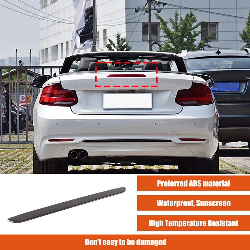 

1 шт., черный АБС-пластик для BMW 2 серии F22 F23 2014-2019, автомобильная крышка стоп-сигнала с высоким креплением, декоративная наклейка, аксессуары для защиты автомобиля