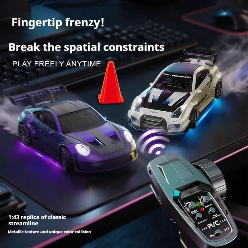 RC Car 1/43 4WD Metal Body Simulation Drift RC Car Electric Full Scale Remote Control Model with Gyroscope Boy Adult Toy Gift