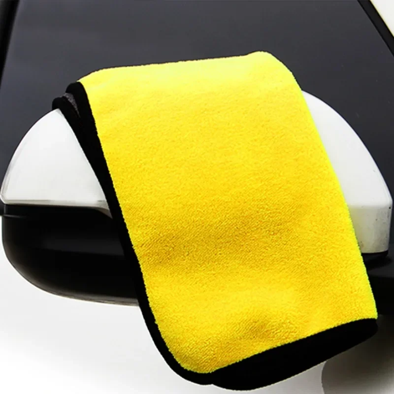 

30/40/60cm Car Microfiber Cleaning Towels Thicken Double Layer Soft Drying Cloth Towel Car Care Detailing Towel Wash Rags