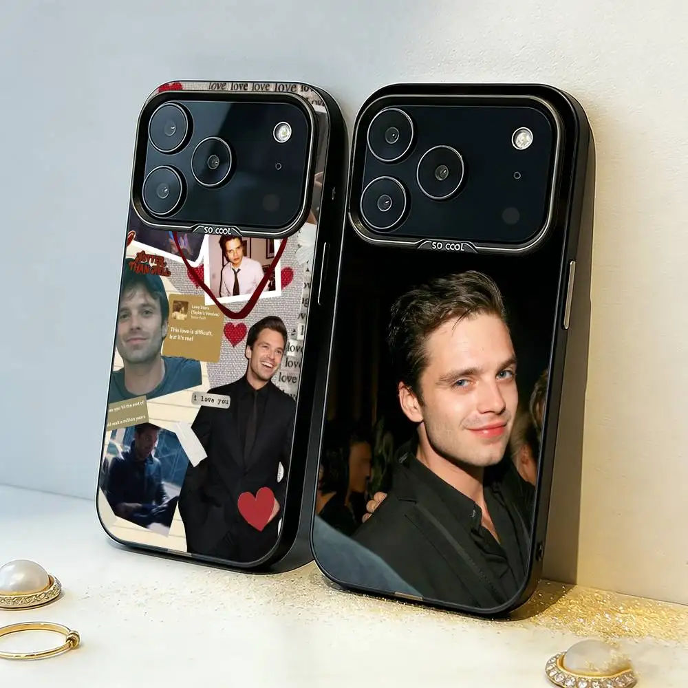 

Actor S-Sebastian S-Stan-SS Phone Case For iPhone17 16 15 14 13 12 Pro Max Grey Black Matte Laser Metallic Aurora Funda