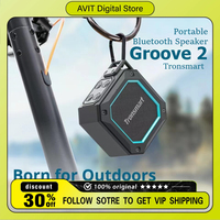 Tronsmart Groove 2 Speaker Portable Bluetooth 5.3 Wireless Stereo IPX7 Waterproof Bass Subwoofer Surround Sound Stereo LED Light