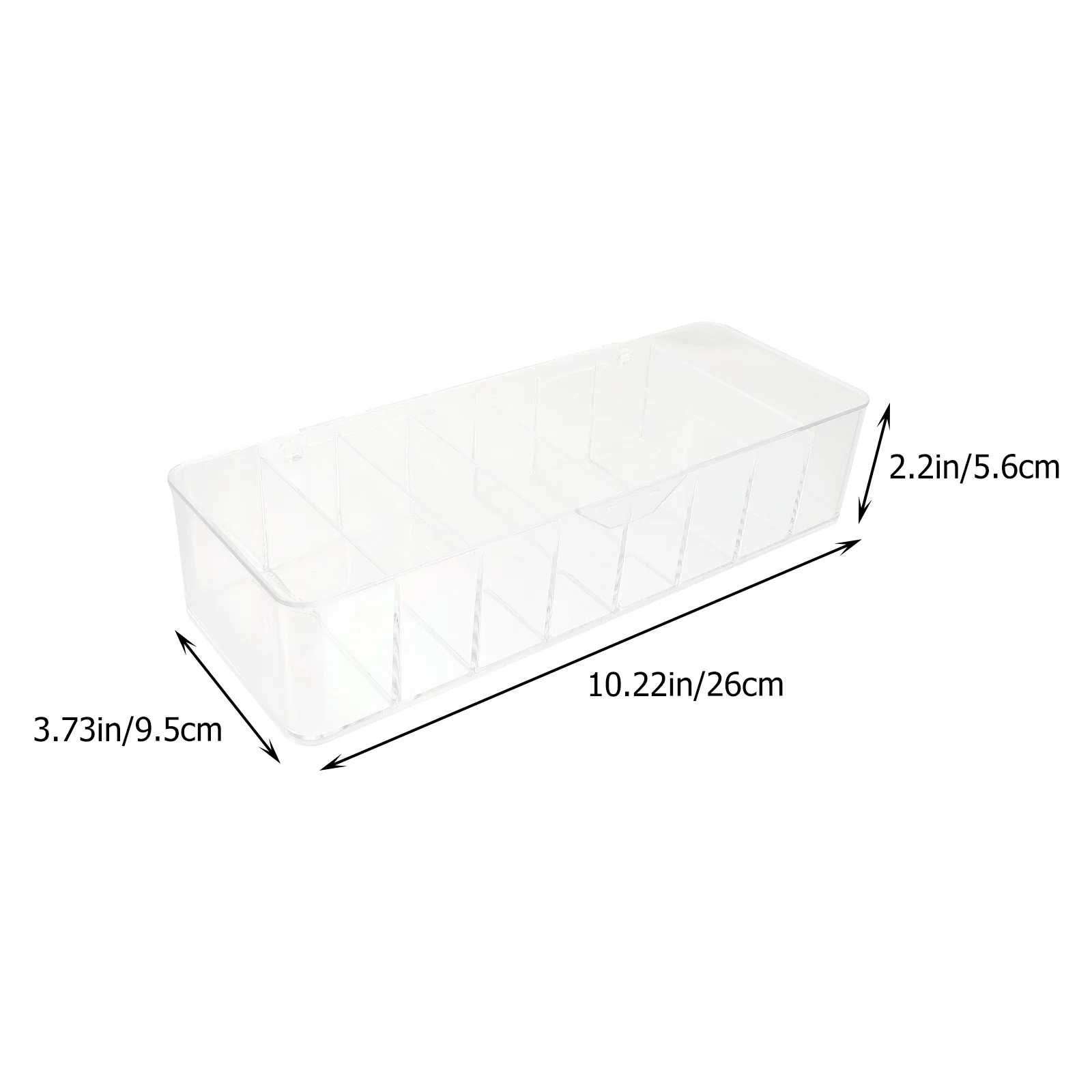 

Plastic Cable Storage Box 8-Compartment Dustproof Design with Wire Ties for Organizing Chargers Data Cables Earphones Clean Desk
