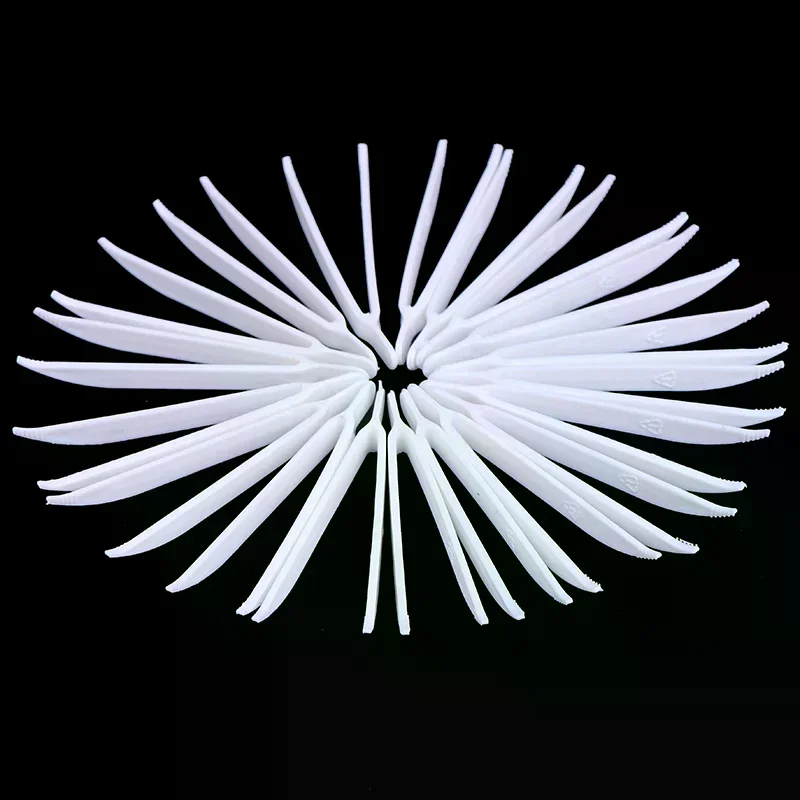 20pcs Disposable Tweezers Plastic Medical Small Beads Forceps for Jewelry Making High-Quality Material For Durable Use