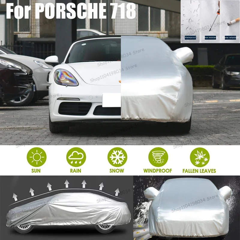 

For PORSCHE 718 Auto Anti snow Anti dust Sunscreen Anti-uv Anti peeling paint And Anti Rainwater 210t car cover Car cover