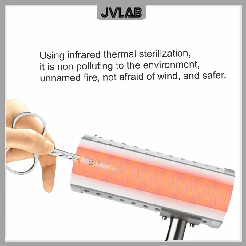 Infrared Inoculation Sterilizer Laboratory Electric Heating Infrared Sterilizer Replace Alcohol Lamps & Bunsen Burners Diam.14mm