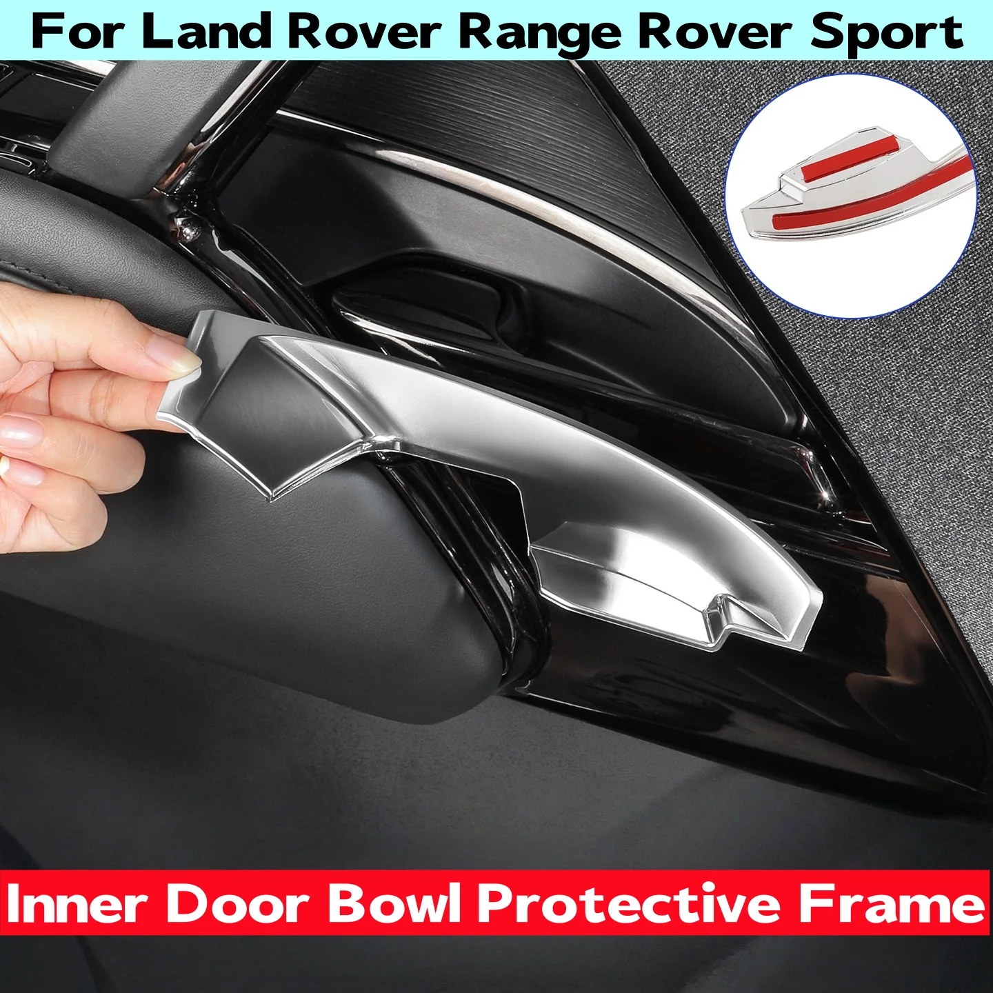

For Land Rover Range Rover Sport/Vogue 2023-2025 Car Interior Door Bowl Protector ABS Carbon Fiber Interior Accessories 4 Pcs