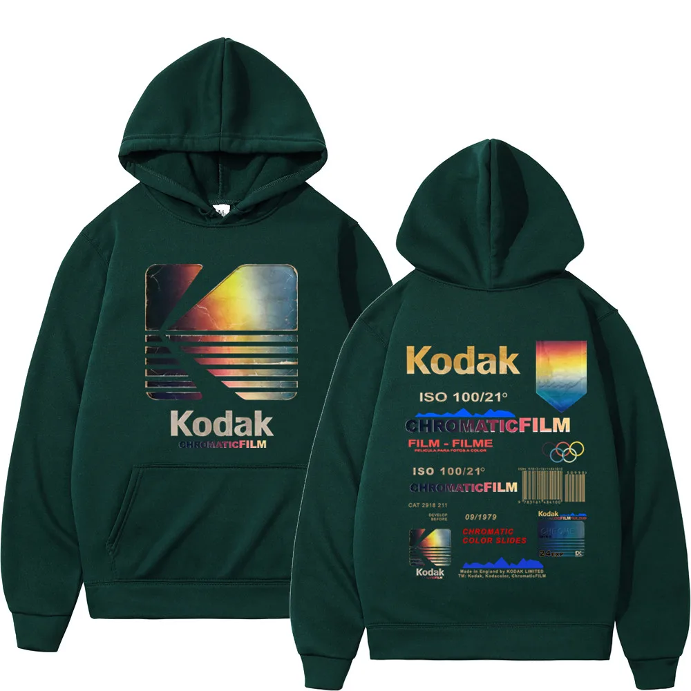 2024 New Fashion Hoody Anime Cartoon Kodak Printed Fleece Pullover Casual Mens Women Hoodies Sweatshirts Hip Hop Streetwear