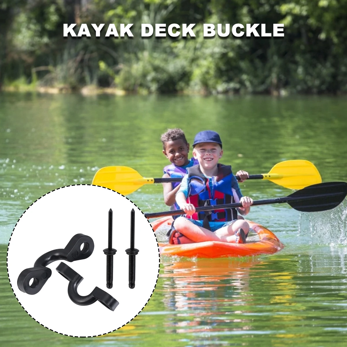 

Kayak Deck Rope Buckle Set Durable Lightweight Accessories for Canoe Snorkeling Rafting Fishing Yacht Winding Rope Home Boat