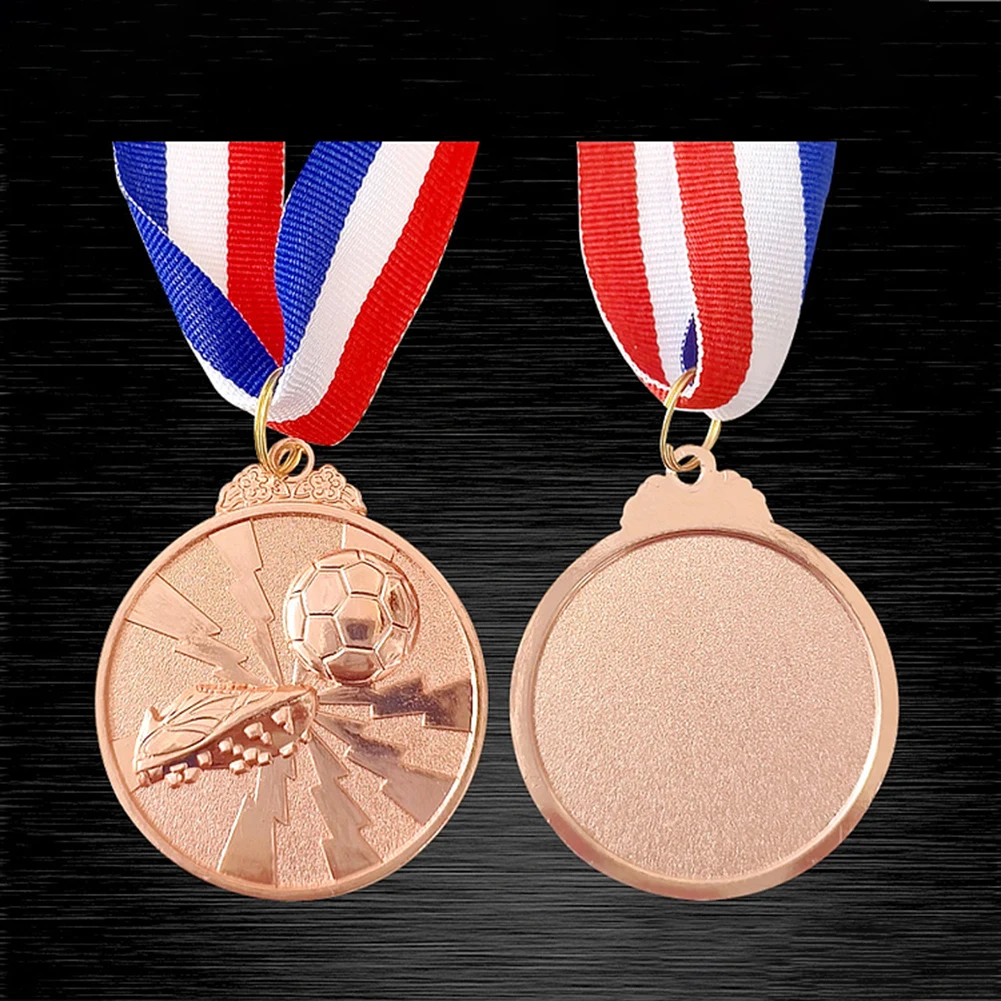 Soccer Medals Gold Silver Bronze Award Medals 2 Inch Metal Winner Medals with Neck Ribbon Sports Medals for Party Favors