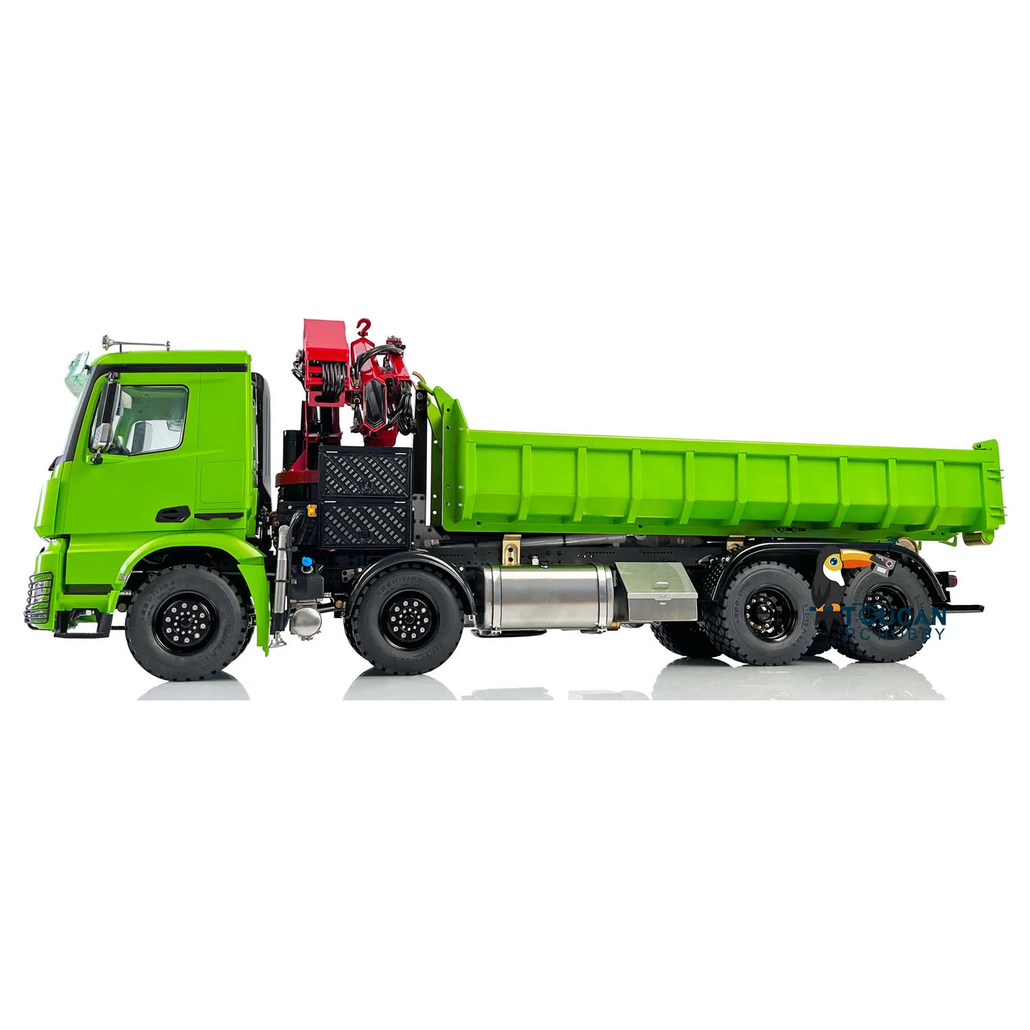 在庫あり Lesu 1/14 8X8 RCダンパー油圧式ティッパートラック完成品クレーン付き車両コントロール式オオハシ車両ポンプバルブTH20605