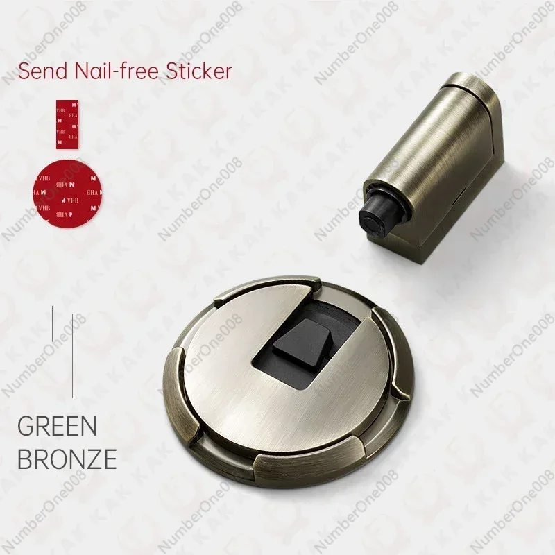 Heavy Duty Magnetic Door Stopper Mechanical Stop AdjustableHolder Non-punch Sticker Furniture Hardware