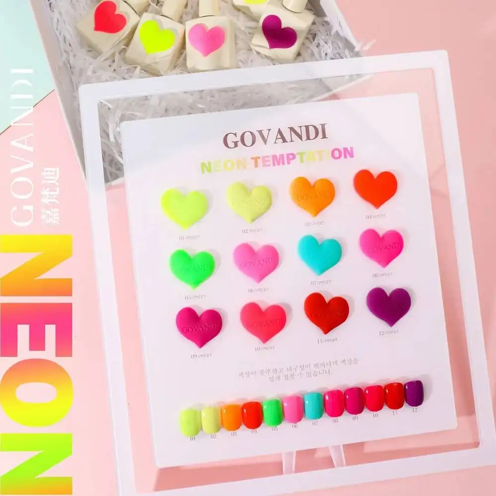 

Новинка: Набор гель-лаков для ногтей 12 цветов, флуоресцентные цвета, УФ-гель для маникюра, 15 мл