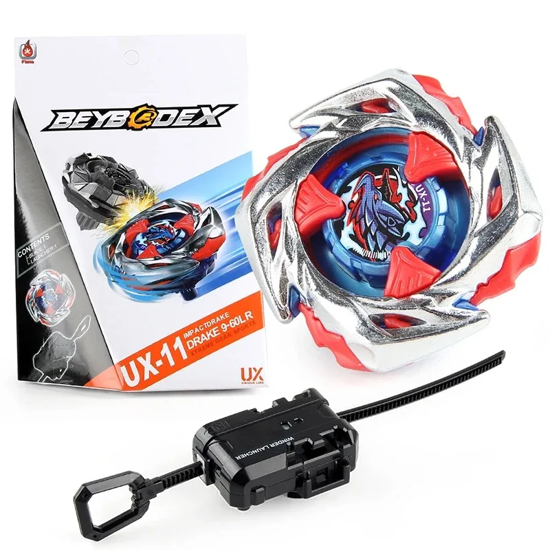 

UX-11 Starter Impact Drake 9-60LR with Ripcord Launcher Set Gyro Spinning Toy Battle Top Game Gift