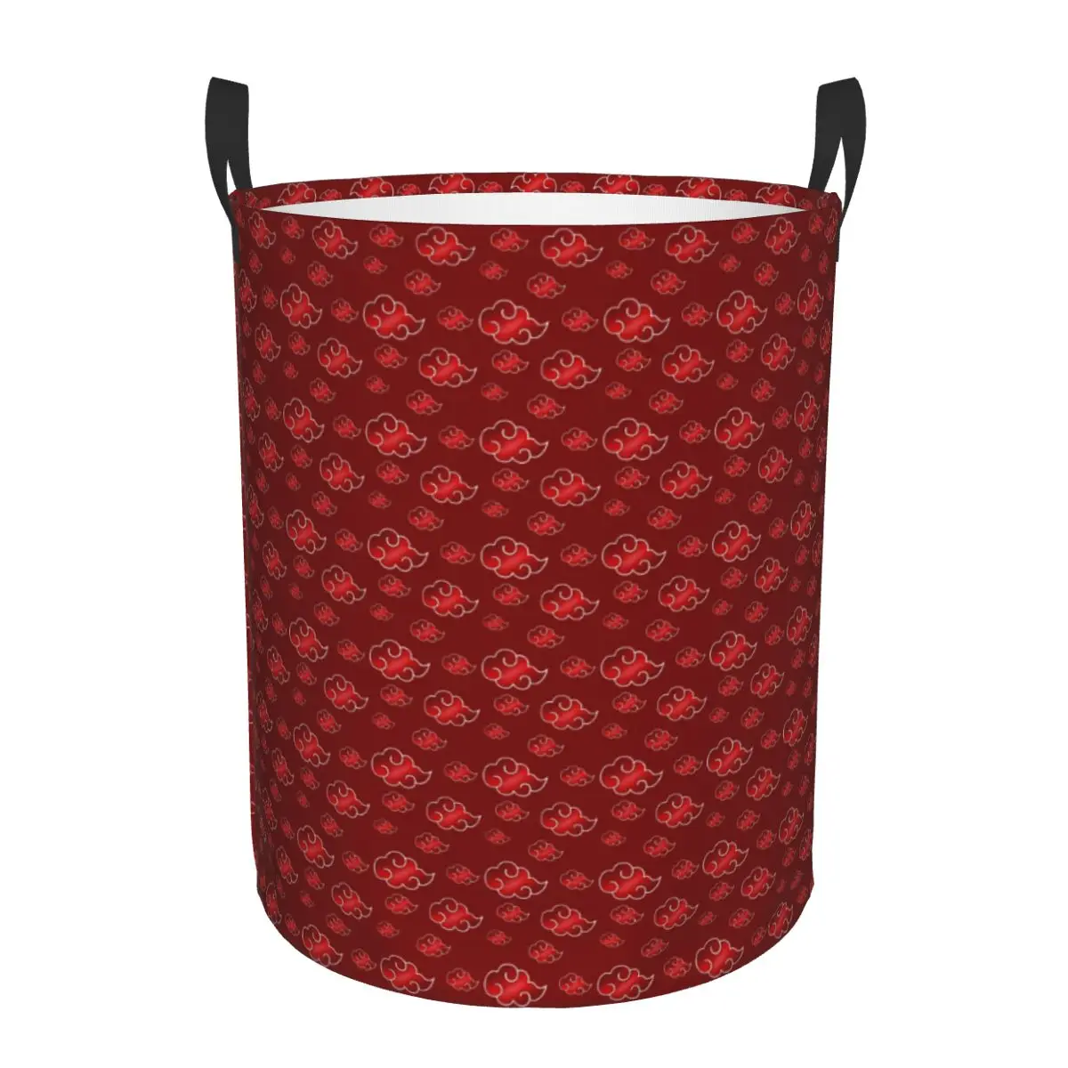 

Naruto Red Cloud Akatsuki Ninja Uzumaki Uchiha Laundry Basket Collapsible Anime Clothes Hamper for Household Clothes Storage Bag