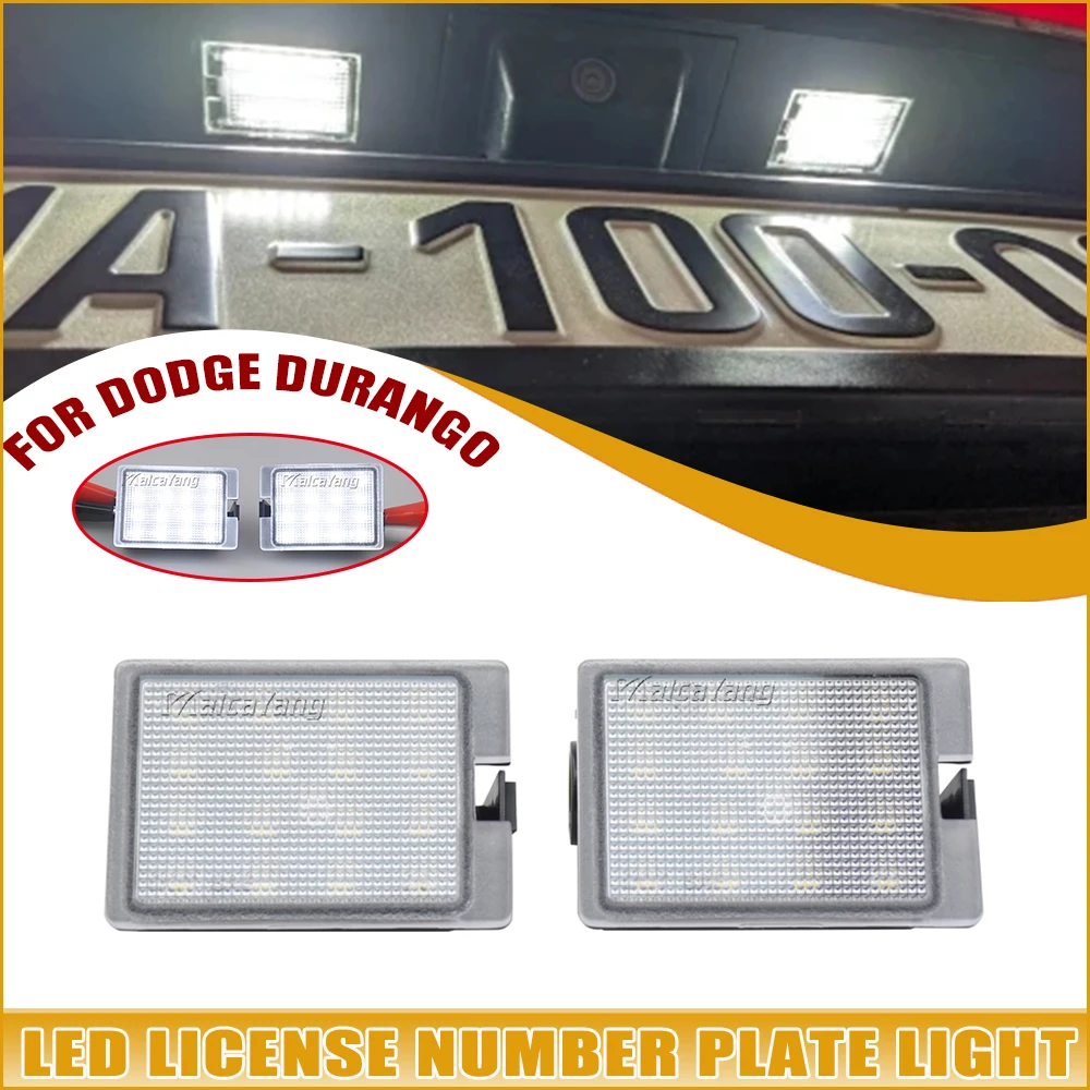 

2Pcs LED License Plate Light Lamp For Dodge Durango 2014 2015 2016 2017 2018 2019 2020 2021 Assembly Replacement 6000K WhiteIP67