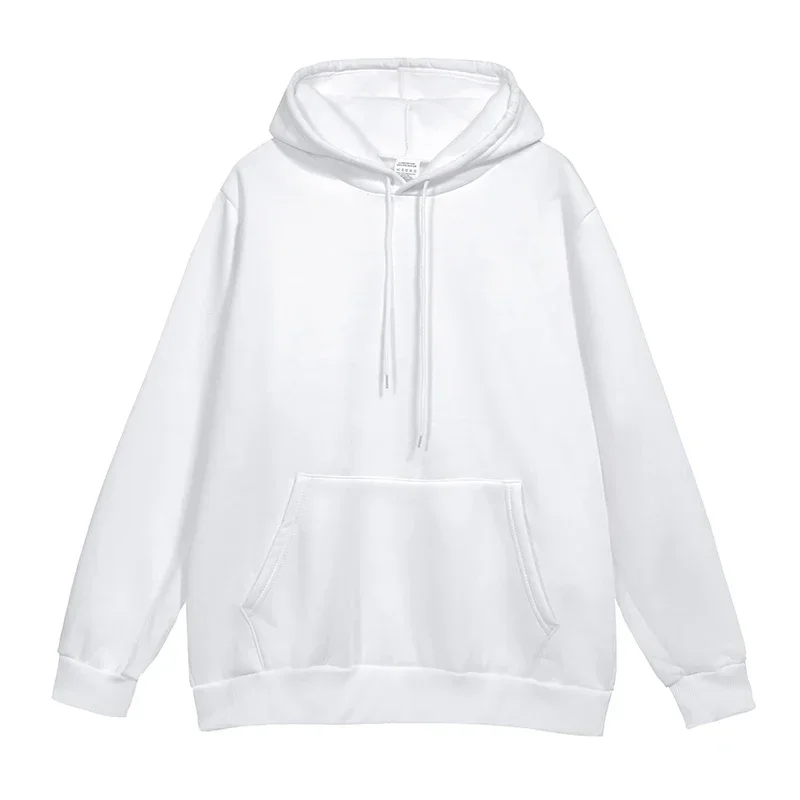 Fleece Lined Warm Hoodies for Men Women Long Sleeve Hooded Sweatshirts with Pocket Spring Autumn Casual Loose Fit Pullover Tops