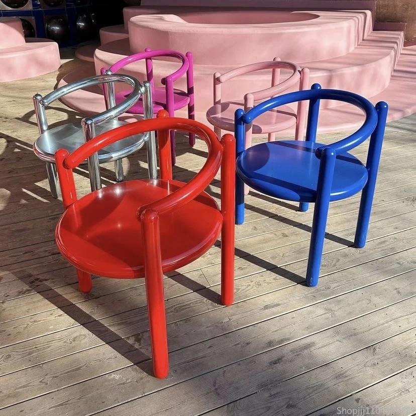 

Европейский обеденный стул - роскошное кресло из нержавеющей стали со спинкой