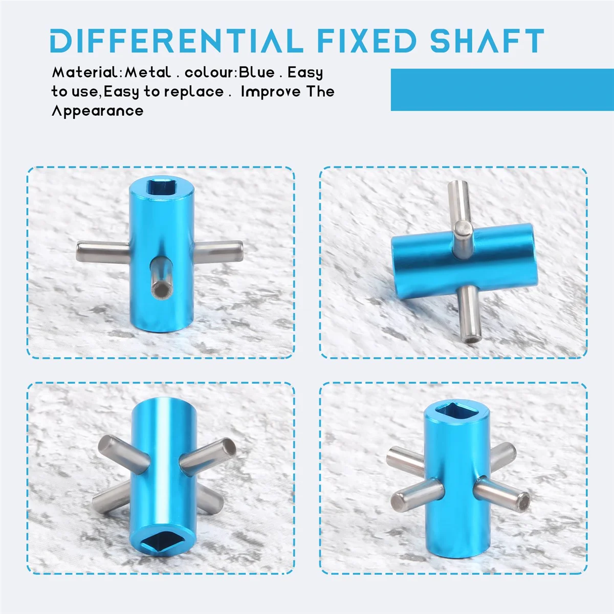 رمح ثابت تفاضلي معدني ساخن لـ Tamiya TT-02 TT02 1/10 RC ملحقات أجزاء ترقية السيارة، 1