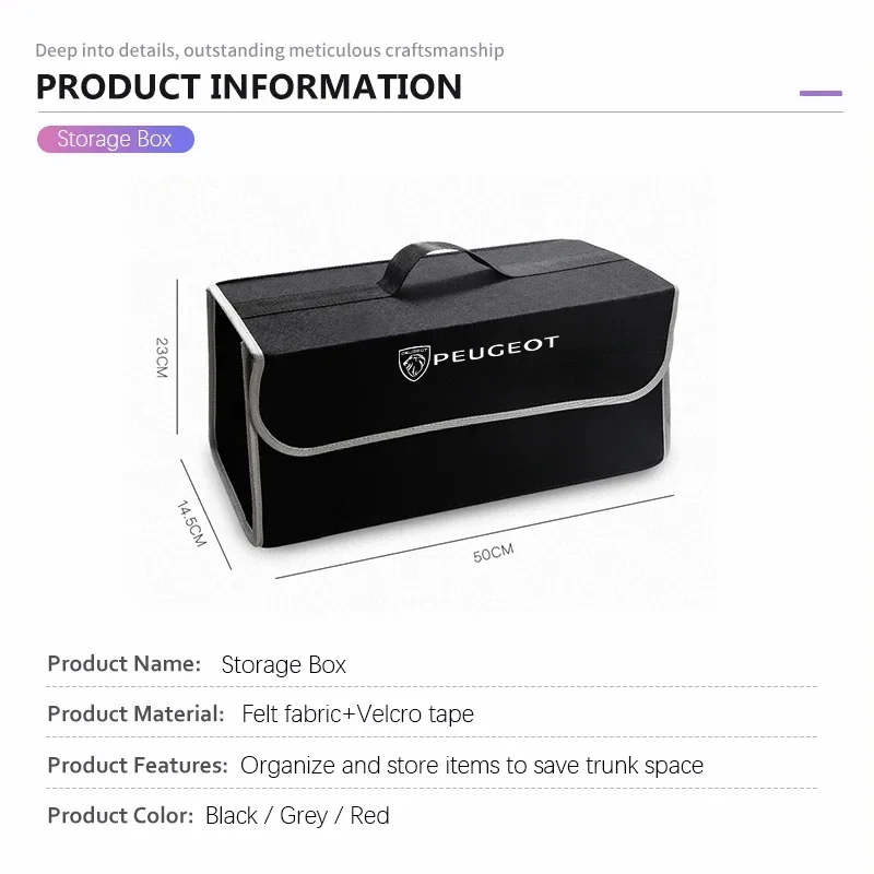 Car Trunk Organizer Box Large Capacity Folding Storage Bag For
