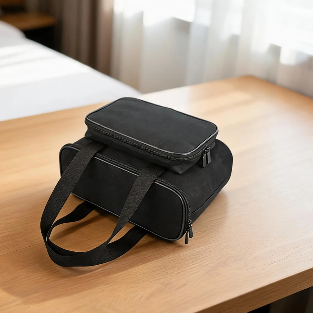 Portable Storage Bag for Compact Pod Coffee Makers with External Pockets for Frequently Used Accessories and Supplies