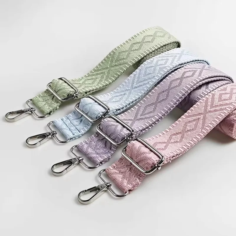 1 Piece 1.50inch Wide Adjustable Handbag Purse Strap Replacement Crossbody Shoulder Strap Geometry Pattern Jacquarded Strap