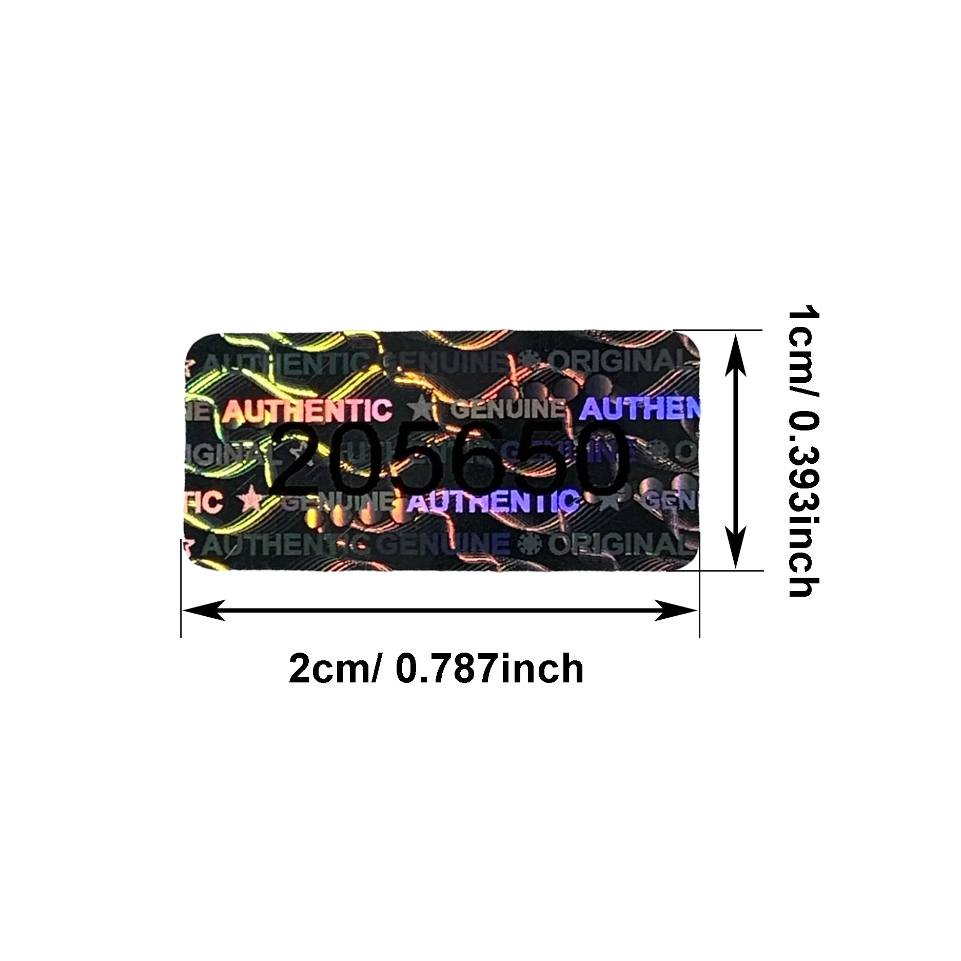294pcs/588pcs Security Warranty Void Tamper Proof Hologram Stickers with Serial Number Original Genuine Authentic Laser Stickers