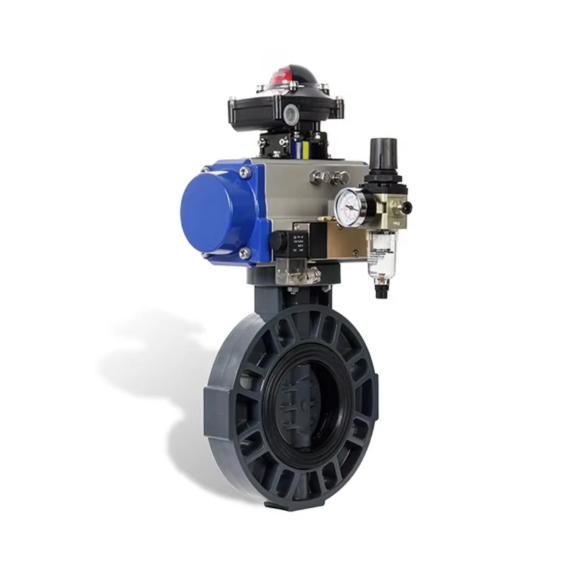 High Quality Fluid Control Stainless Steel Air Water Actuated Pneumatic Flanged Ball Valve