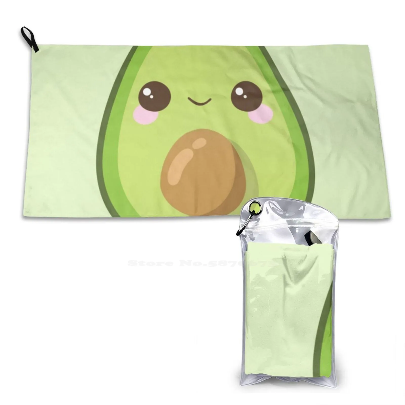 Cutest Avocado Ever Soft Towel Quick Dry Beach Towel Avocado Lovers I Love Avocado Cute Avocado Avocado Kawaii Avocado House