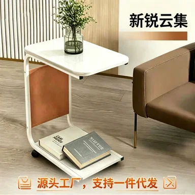 Simple modern sofa side removable double-layer storage small with wheel side  coffee  wholesale