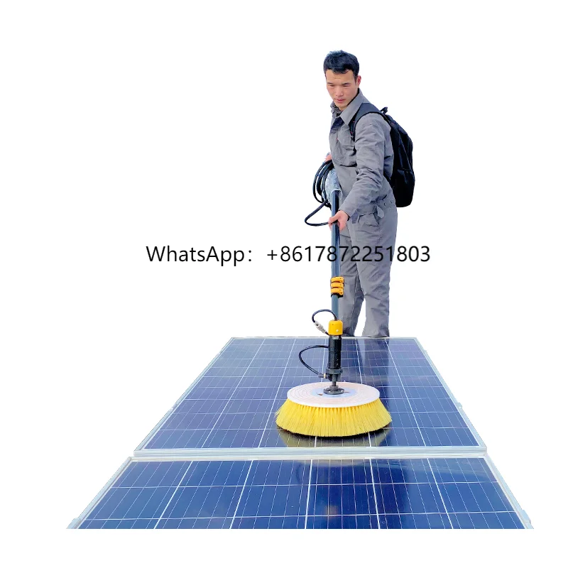 

5.5m Aluminum Pole Solar Panel Cleaning Rotating Equipment Electric Solar Cleaning Brush