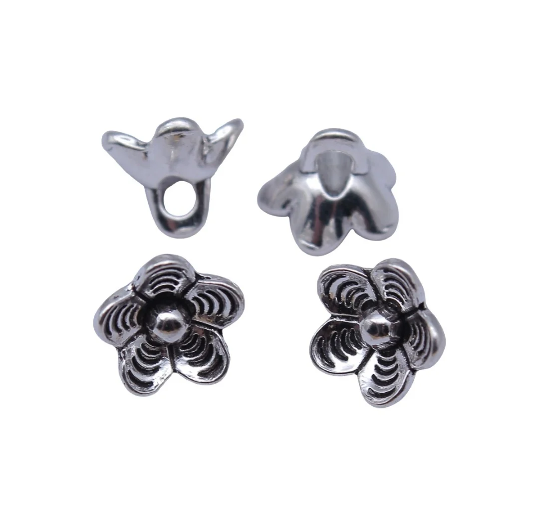 

50pcs 9.6x9.6x7.2mm Zinc alloy metal tibetan silver plated charm T1513 for jewelry making