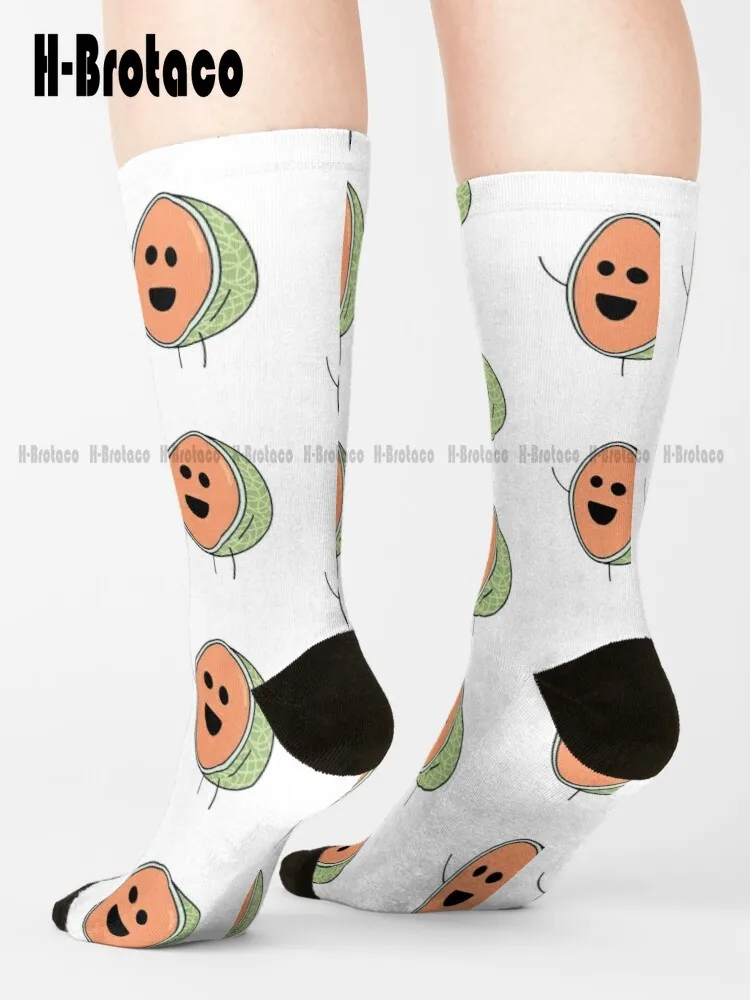 

Носки Cari цвета канталупа, Темно-Синие футбольные носки, дамские спортивные носки на заказ, подарок, носки для уличного скейтборда, Молодежные носки для подростков, повседневные цветные