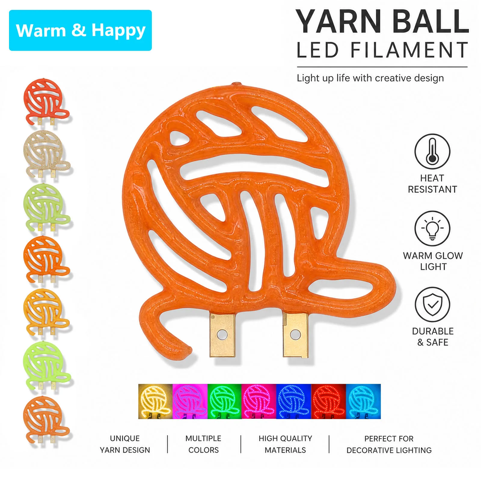 1Pcs Cute Yarn Shaped DC3V LED Decorative Light Energy-Saving LED Luminous Graphic Light For Indoor Christmas Decoration