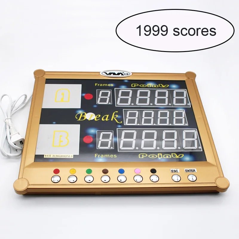 High-end Factory price 1999 scores Electronic Digital Billiard Table Snooker/Pool Sports Scoreboard