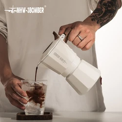 MHW-3BOMBER Coffee Maker Moka Pot Double Valve Espresso Italian Cuban Coffee Machine Café Brewing Tools Home Barista Accessories