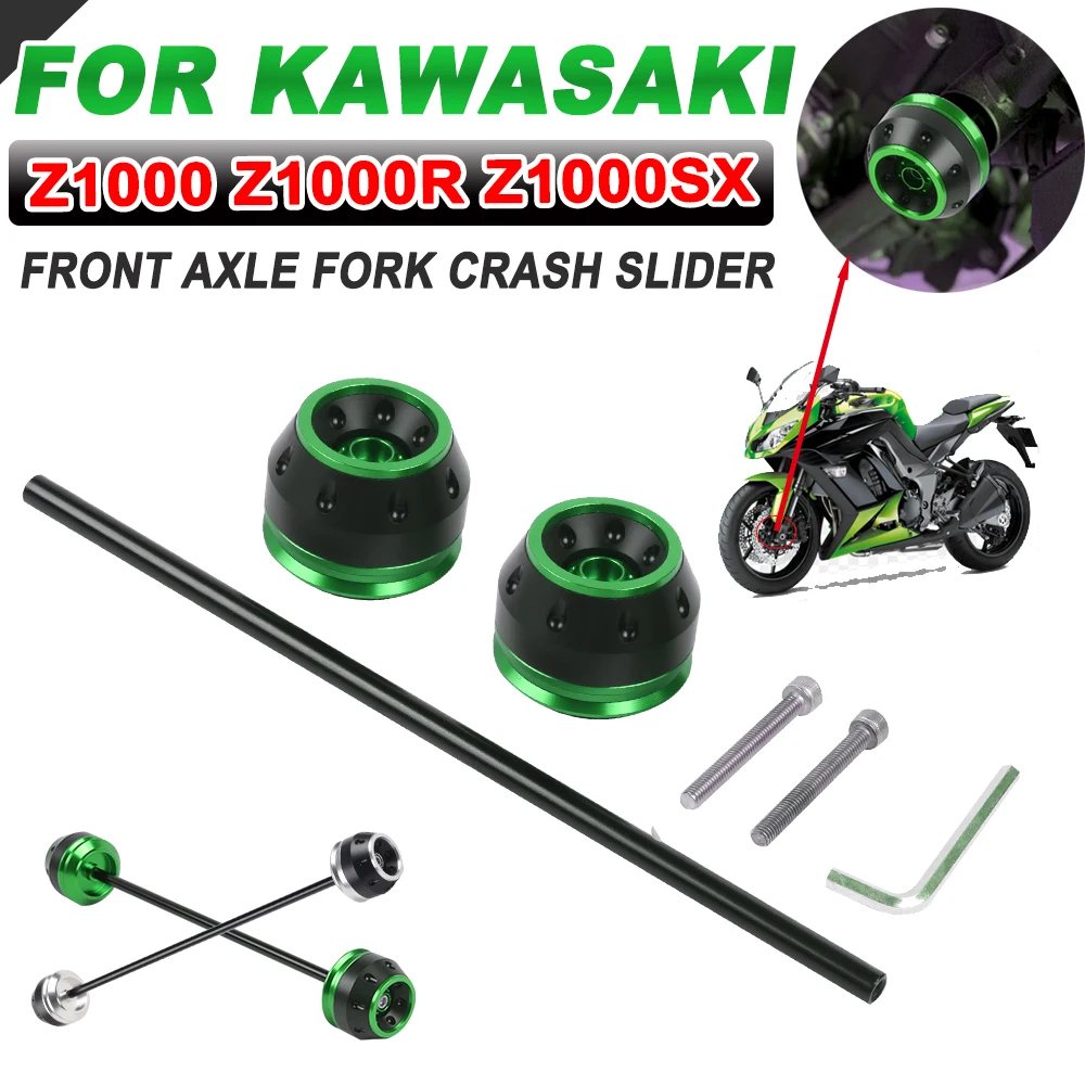 

For KAWASAKI Z1000 Z1000R Z1000SX Z 1000 R SX Z1000 SX Motorcycle Accessories Front Axle Fork Wheel Slider Cap Crash Protector