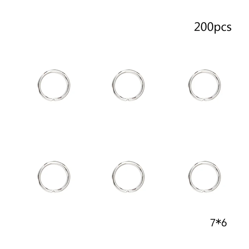 200 Pcs Supplies for Jewelry Jump Rings Stainless Steel Connector Creation Making Key Chain Circle Split Open Bulk Heavy