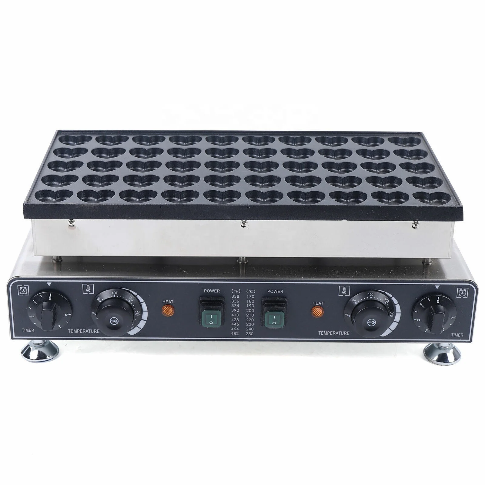50Pcs Non-stick Waffle Pancake Maker Nonstick Waffle Pancakes Maker Dorayaki Griddle Stainless Steel Electric Muffin Maker