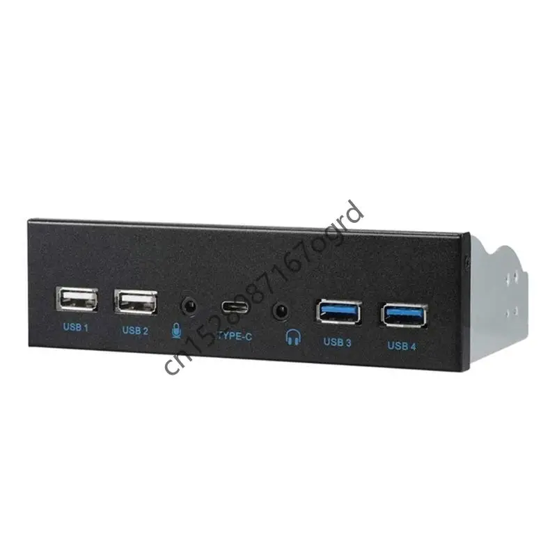 

MultiPorts USB TypeC 3.5mm Hubs for 5.25" ROM Drive Bay USB3.0 Front Panel 634A