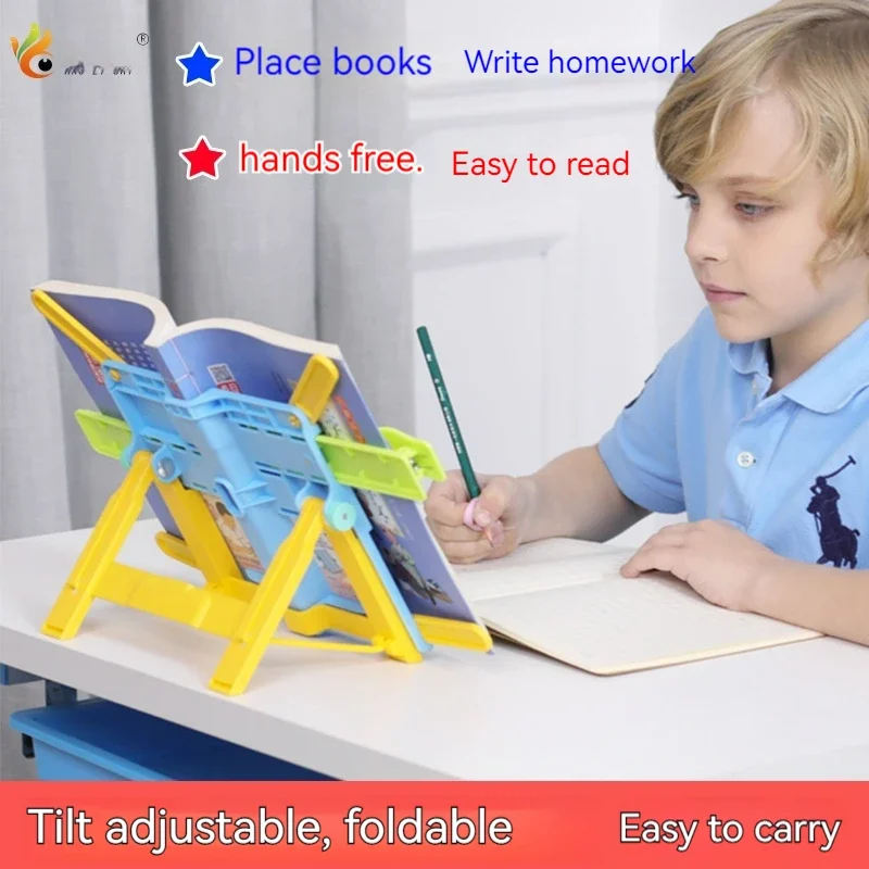 

New Adjustable Reading Book Stand Portable Non-slip Metal Folding Textbooks Tablet Display Holder For Kids And Adults Book Stand