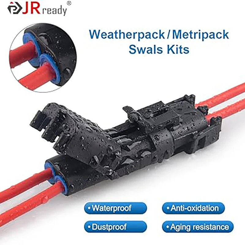 JRready-Weatherpack Connector Wire Seals, Cable Diameter 4.30-3.45mm, Compatible with Metripack 280 Series, ST6322,100 Pack