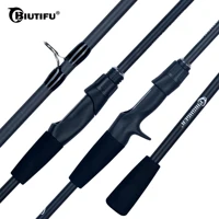 Caña de Pescar de Carbono BIUTIFU, Mini Caña de Pescar de Viaje, para Spinning y Baitcasting, Peso de Lanzamiento 5-30g, Ultraligera, para Trucha