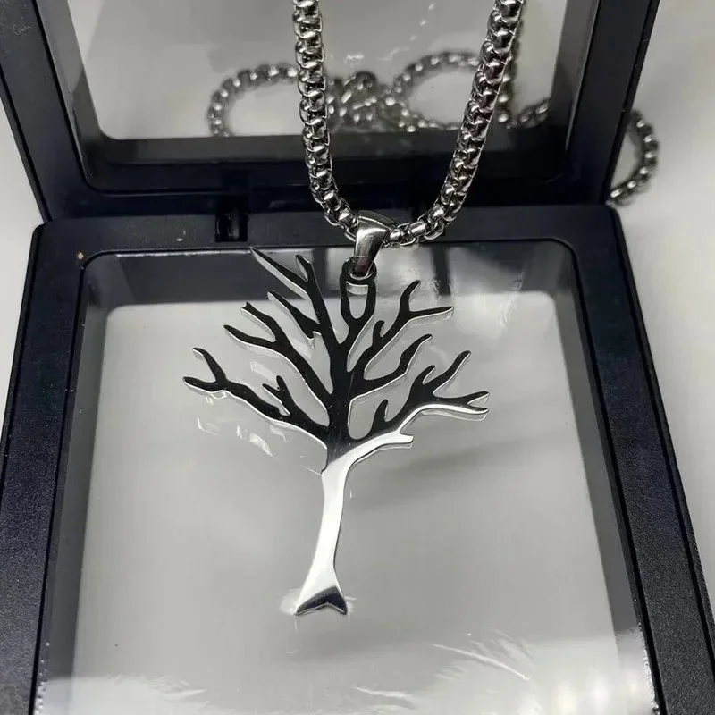 Hip-Hop Style Stainless Steel Tree Of Life Quality Personalized High-End Pendant Necklace For Men And Women Jewelry Accessories