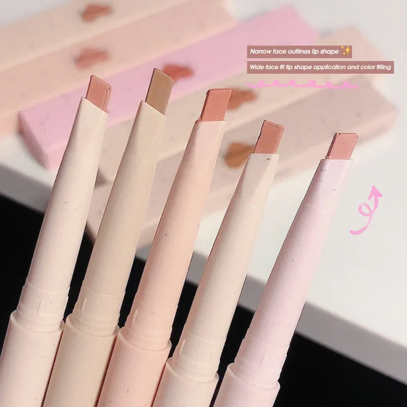 Matte Contour Lip Liner 5สีกันน้ำยาวนานอวบกำมะหยี่ลิปสติกธรรมชาติ Outline ริมฝีปากปากกาแต่งหน้าเครื่องสำอางค์