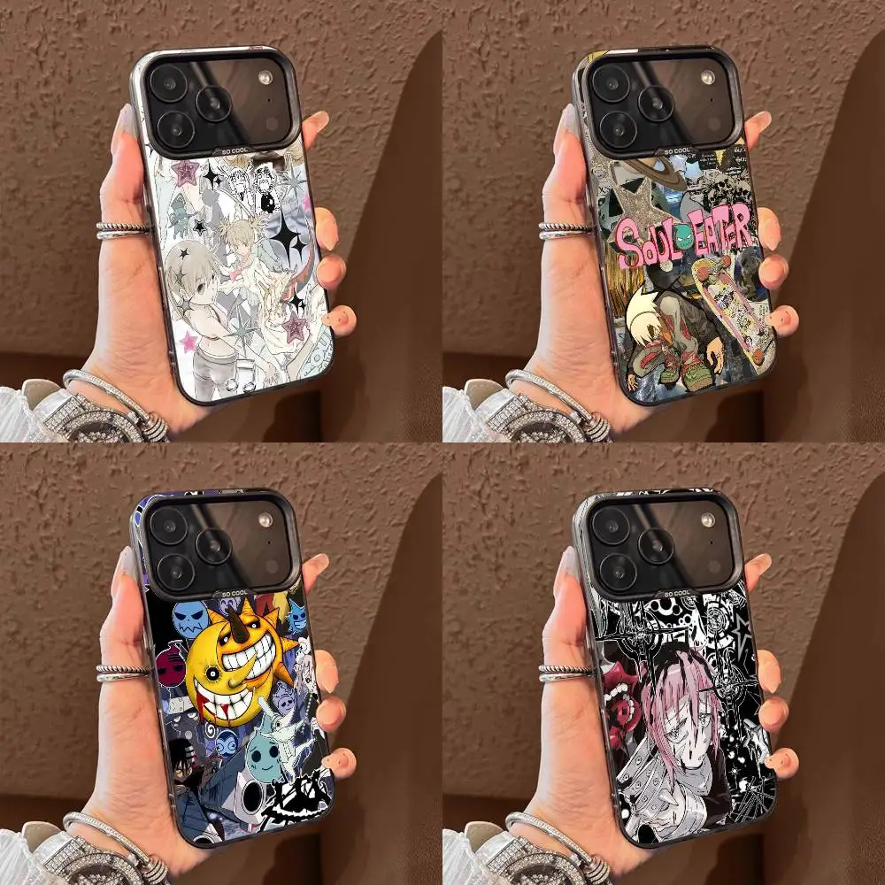 

S-Soul E-Eater Evans Maka Albarn Phone Case For iPhone 17,16,15,14,13,12,11,Pro,Max,Plus,E,Air,Mini Black Tpu Cover