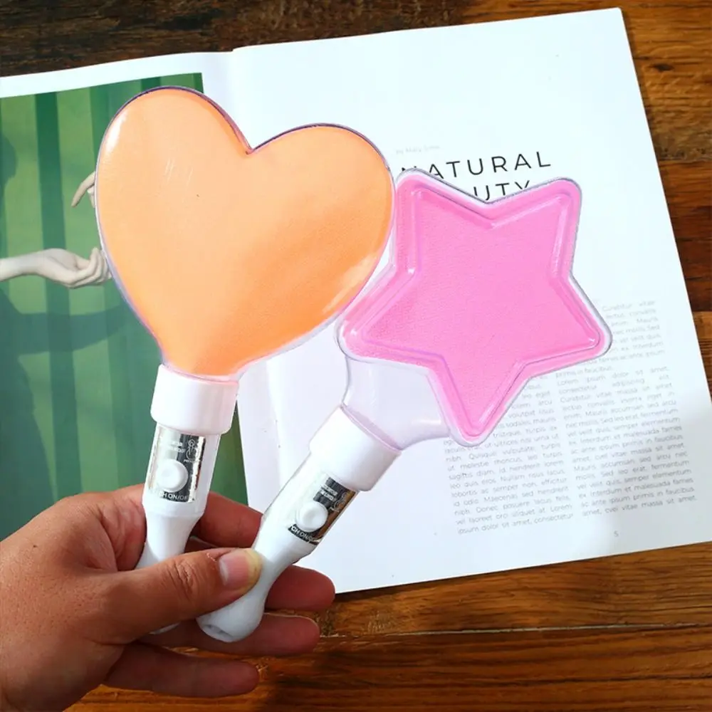 LED Glow Star Heart LED Glow Stick Mini Luminous Bar Kpop Lightstick Reusable Finger Lightstick Glow Stick Glow Party Props