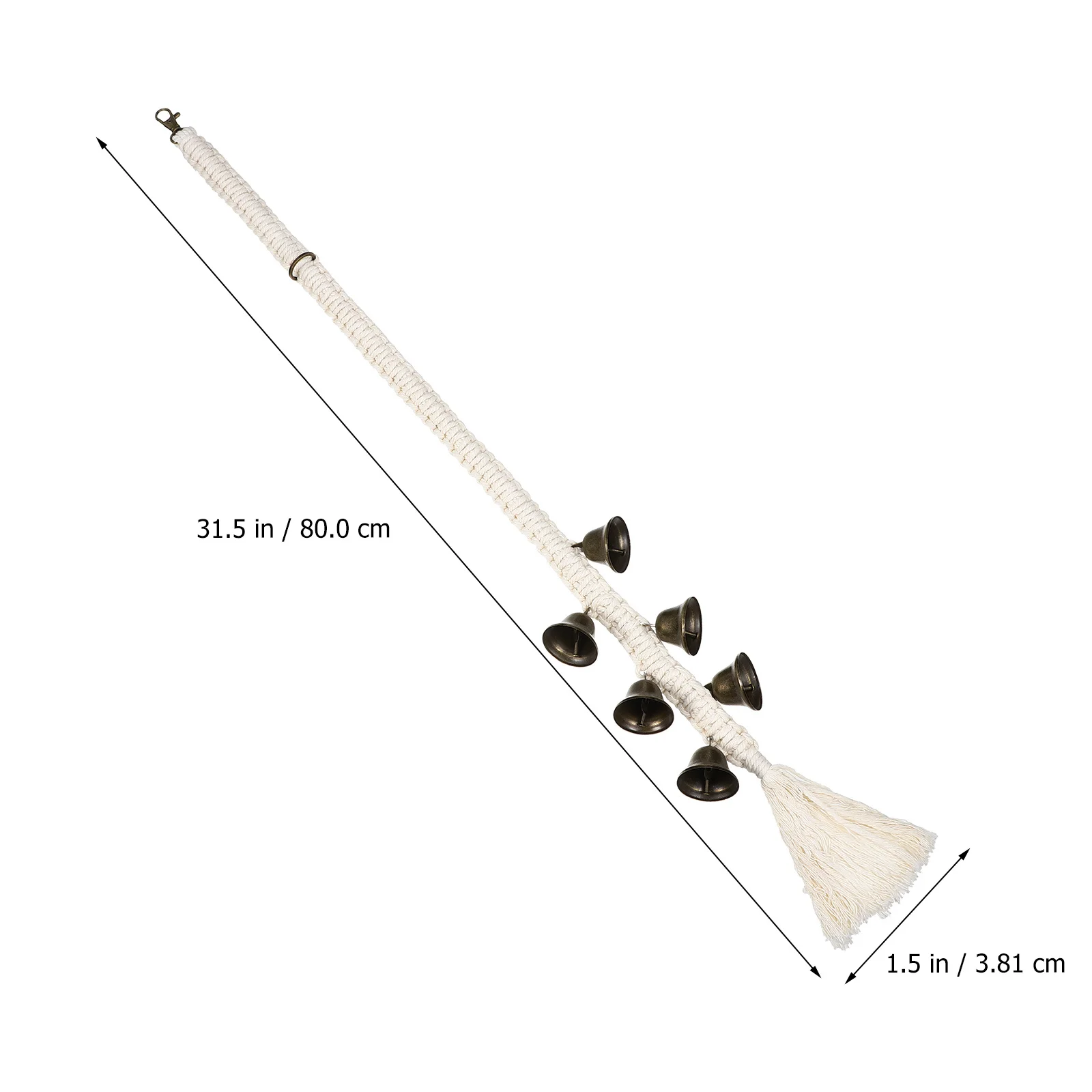 2 pcs Cotton Rope Dog Doorbells Adjustable Pet Door Bell Potty Training Woven Bells For Dogs To Outdoor Signal Rope For