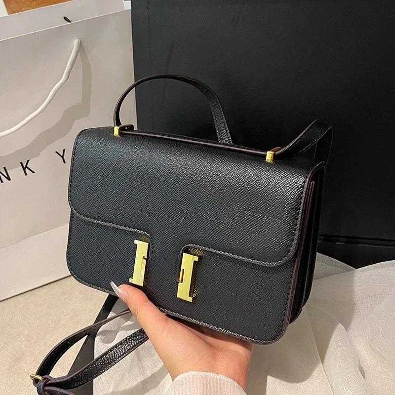 Luxury Designer Square Small Square Bag Women's Handbag Zipper Crossbody Bag Women's Fashionable Shoulder Bag