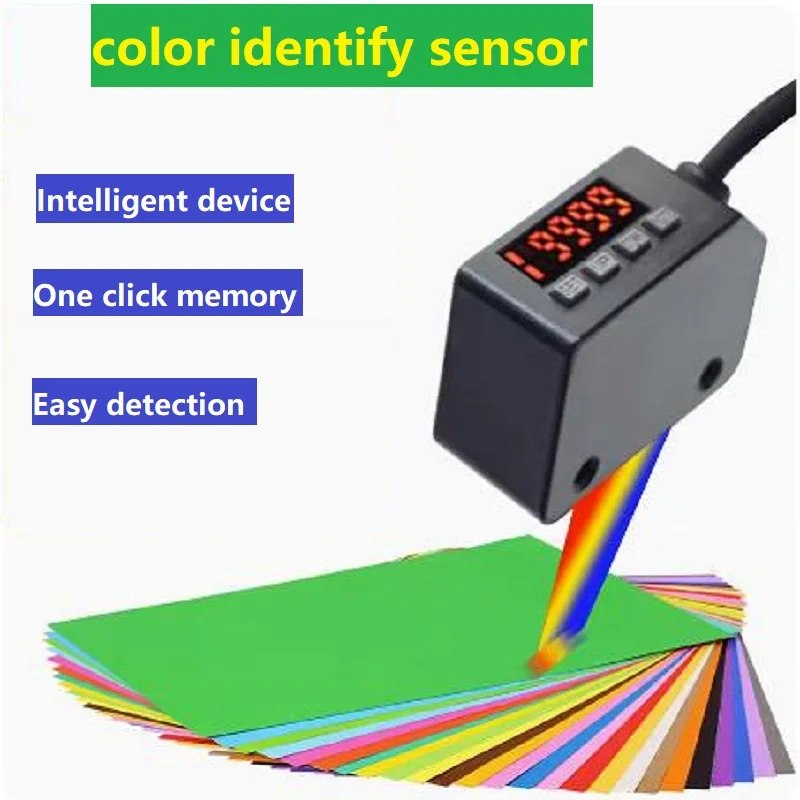 YS-101 color code photoelectric switch color sensor smart label color separation positioning sensor Smart color mark sensor